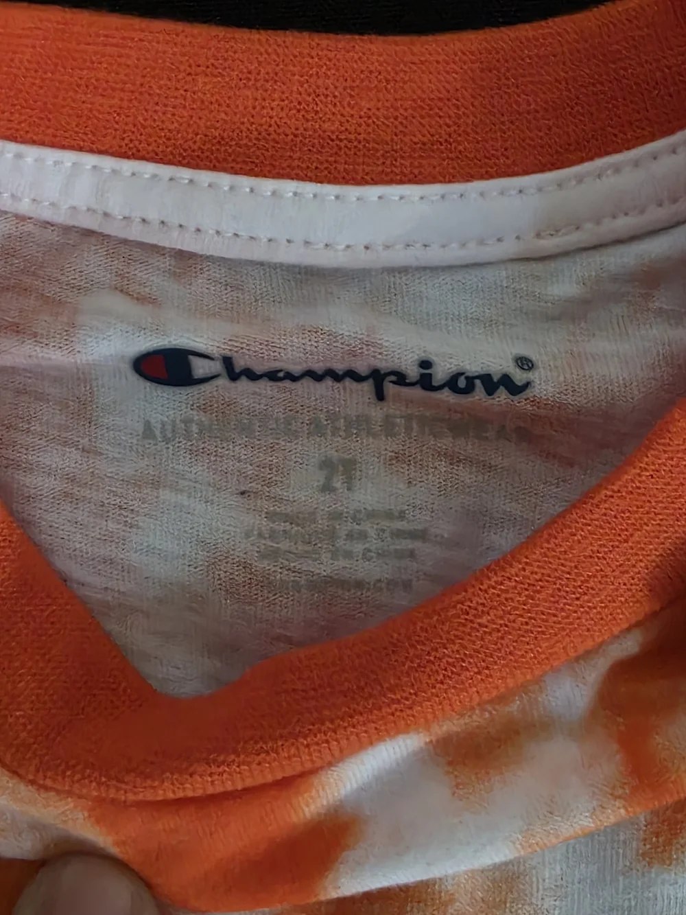 Champion Kids Orange & White Tie-Dye Logo Tee with Blue Shorts 2T